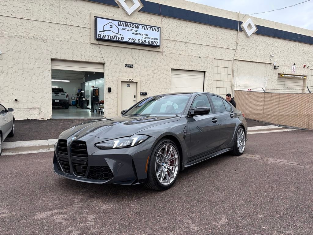 Gray BMW outside the R U Tinted shop