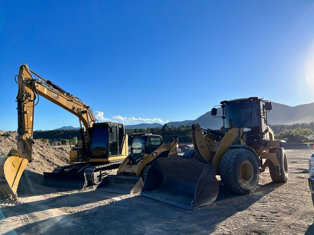 Excavator and wheel loader at a jobsite